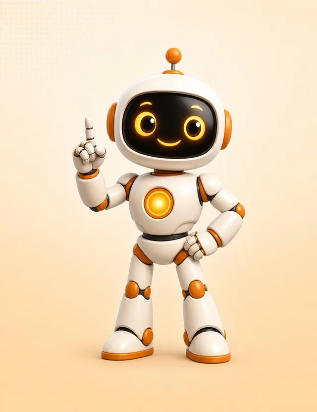 頼もしいAIロボットの先生キャラクター