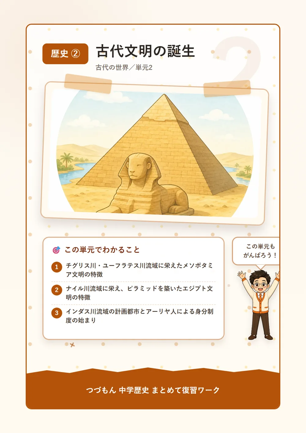 古代文明の誕生（この単元でわかること）
