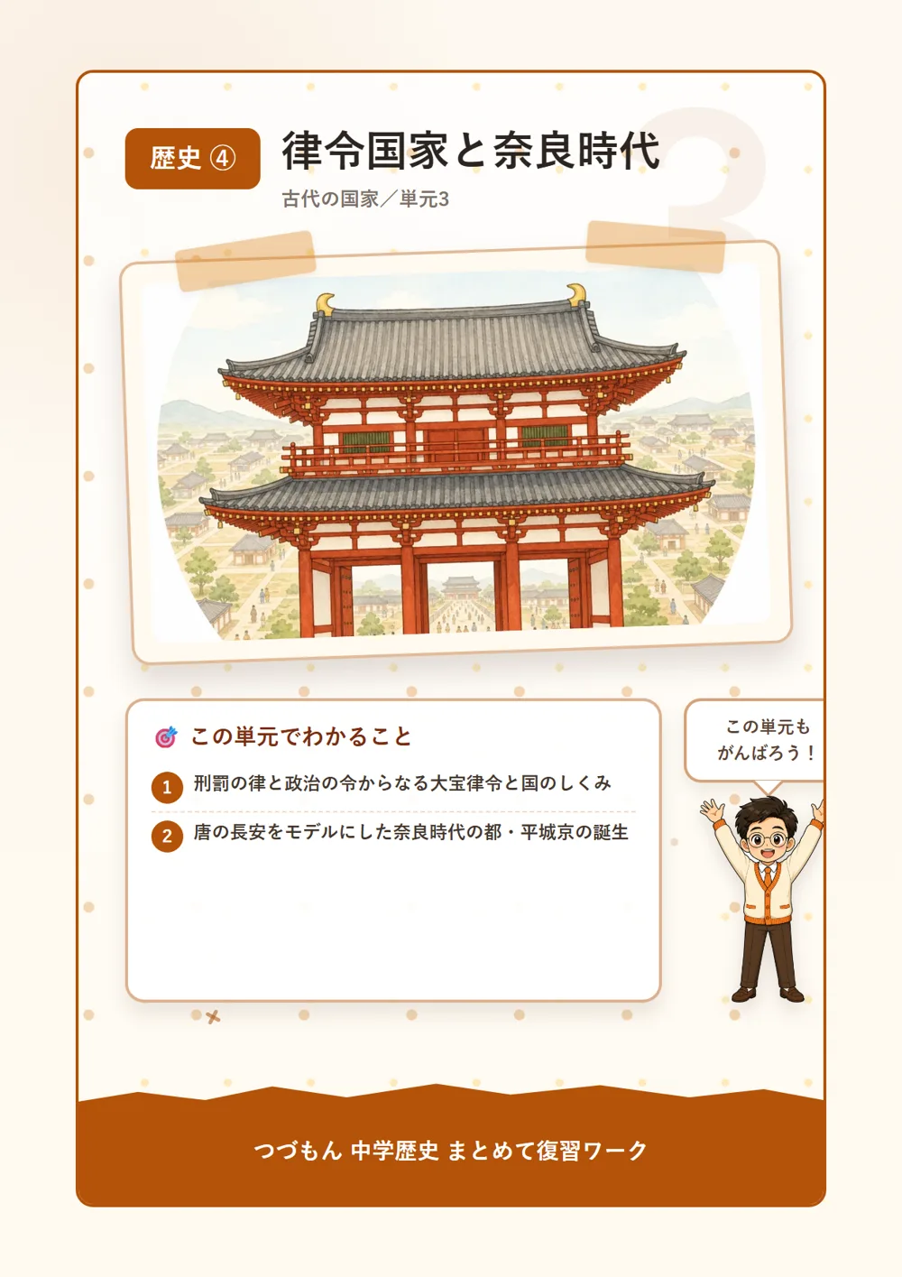 律令国家と奈良時代（この単元でわかること）