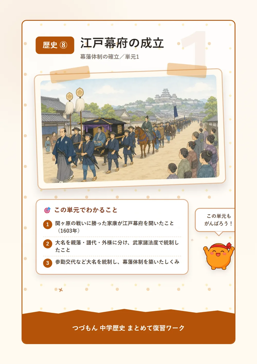 江戸幕府の成立（この単元でわかること）