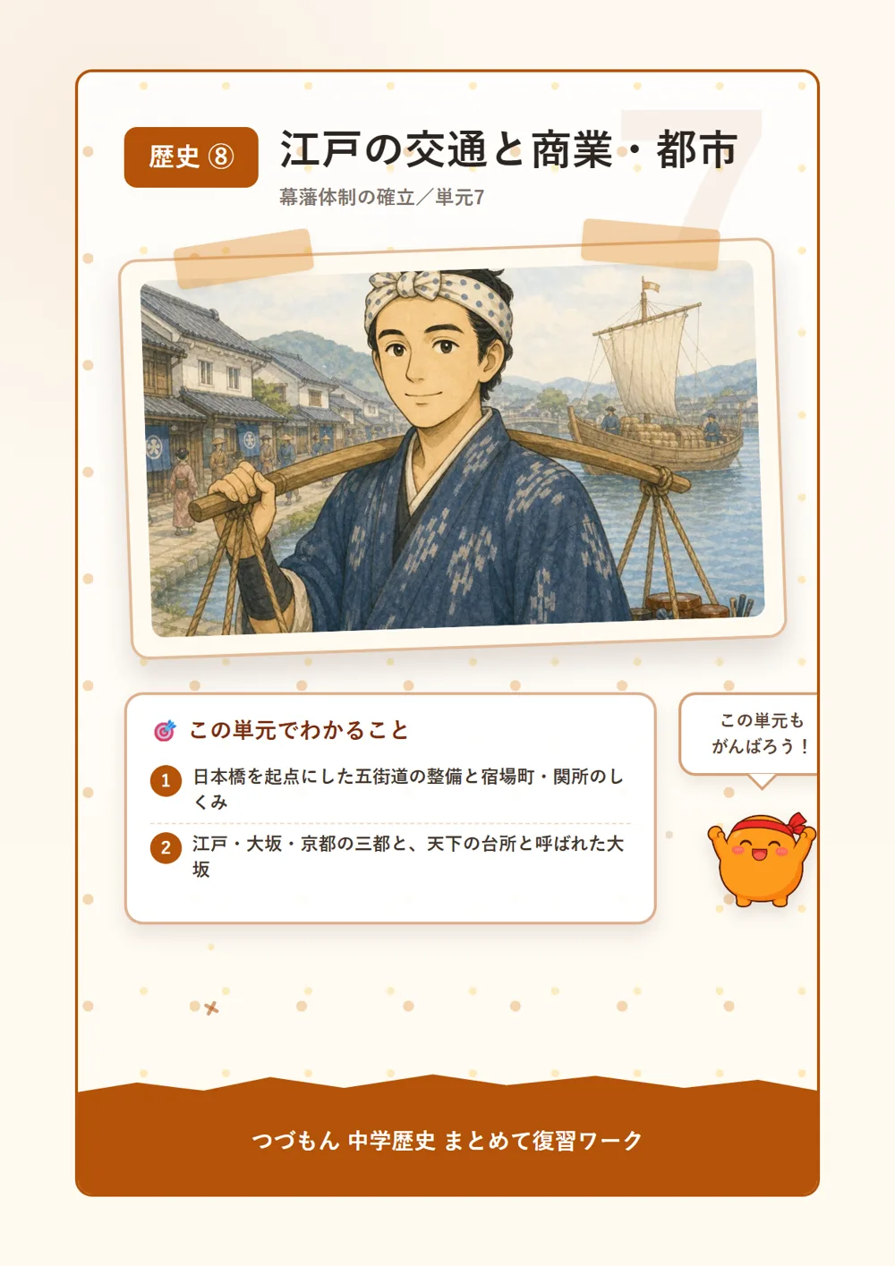 江戸の交通と商業・都市（この単元でわかること）