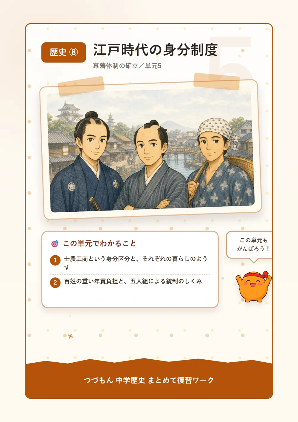 江戸時代の身分制度（この単元でわかること）