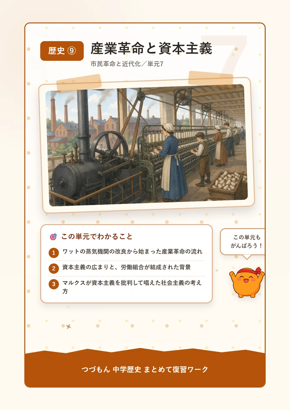 産業革命と資本主義（この単元でわかること）