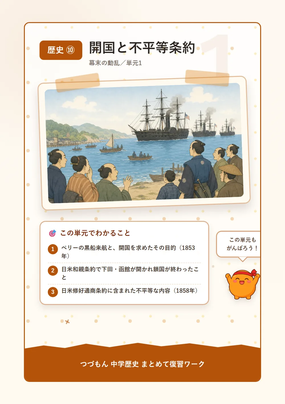 開国と不平等条約（この単元でわかること）