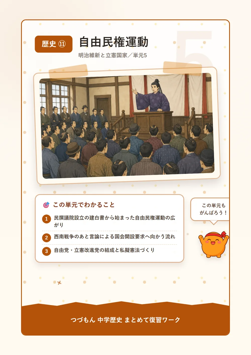 自由民権運動（この単元でわかること）
