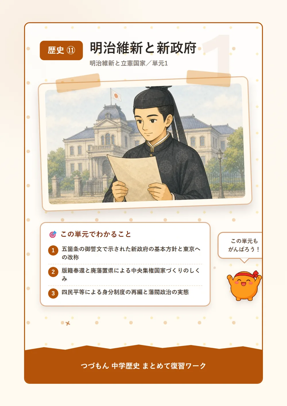 明治維新と新政府（この単元でわかること）