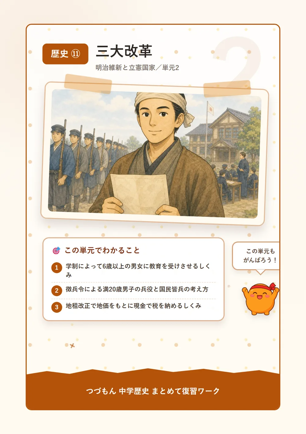 三大改革（この単元でわかること）
