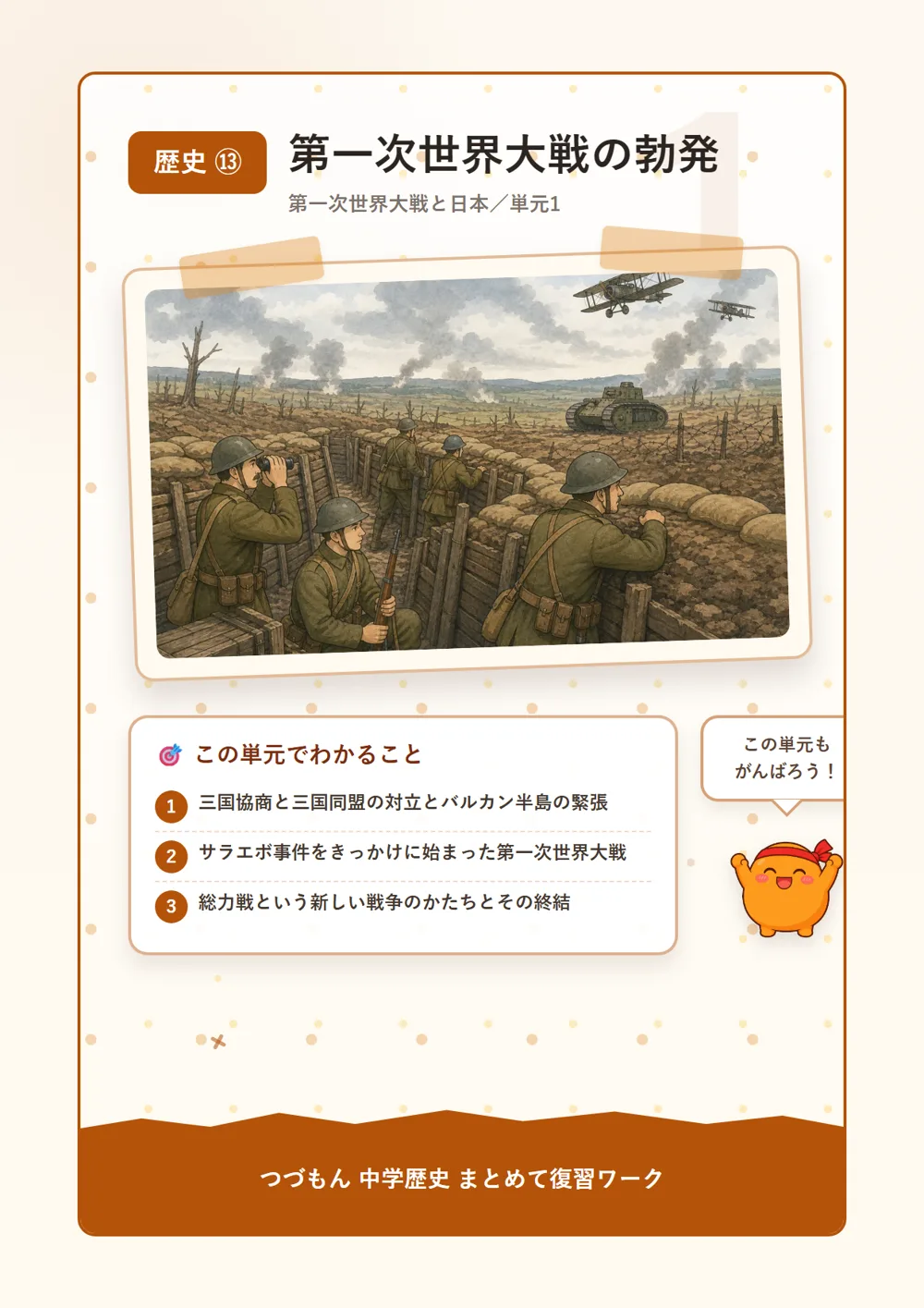 第一次世界大戦の勃発（この単元でわかること）