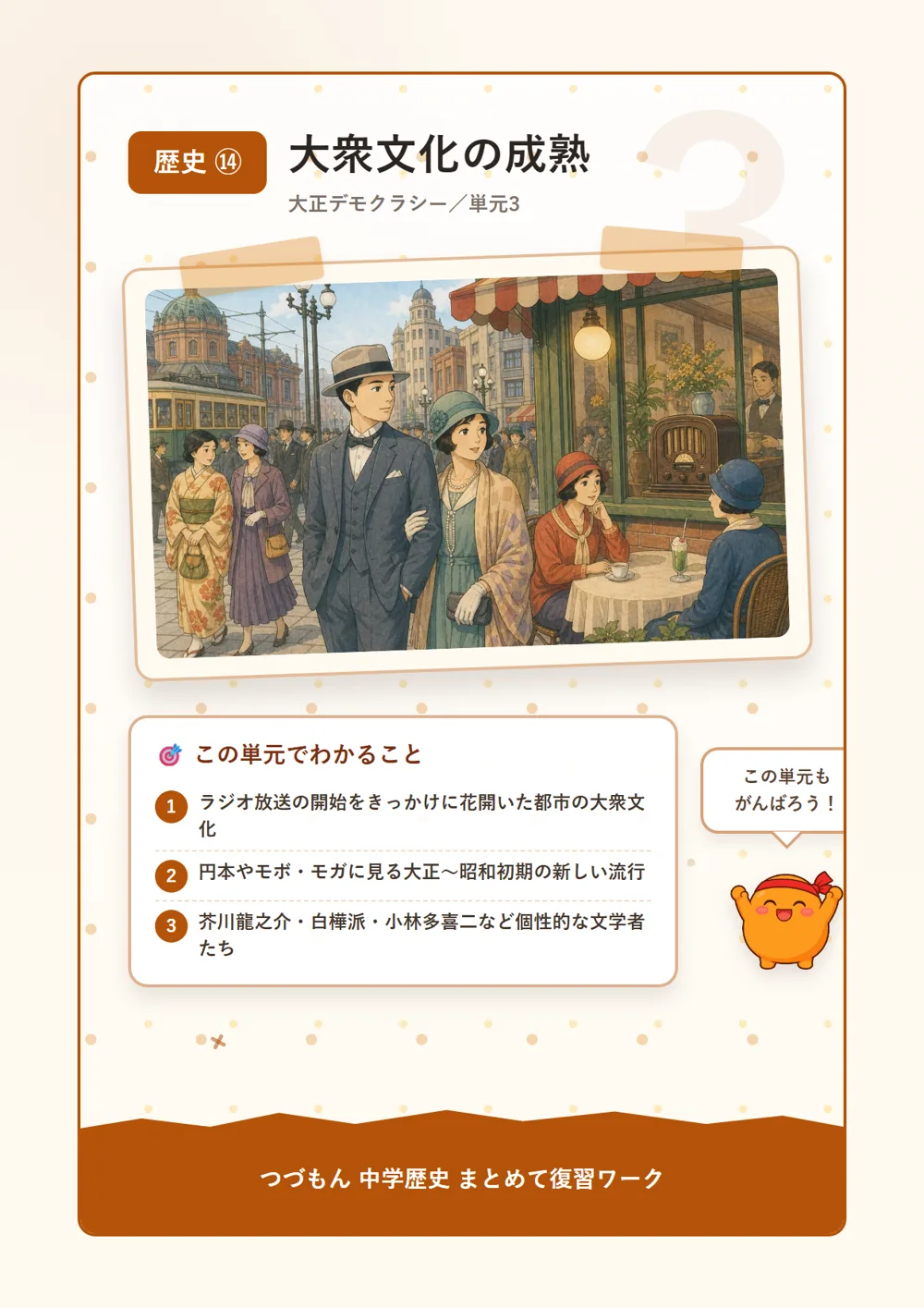 大衆文化の成熟（この単元でわかること）