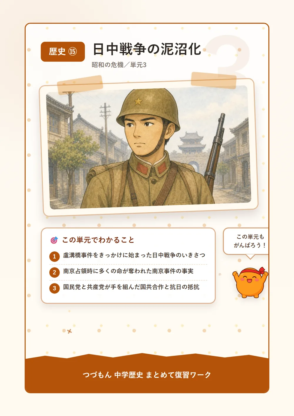 日中戦争の泥沼化（この単元でわかること）