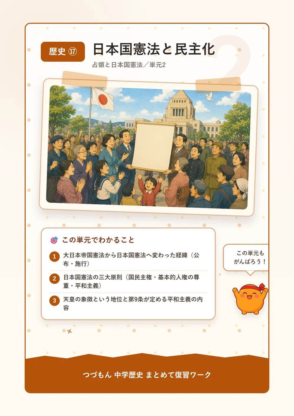 日本国憲法と民主化（この単元でわかること）