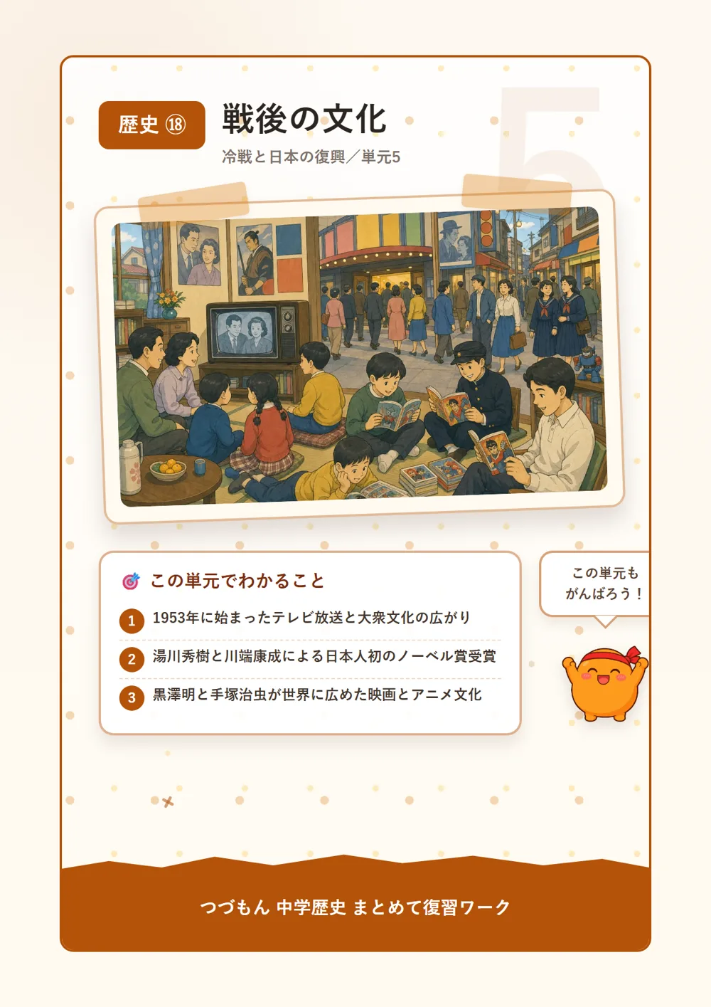 戦後の文化（この単元でわかること）